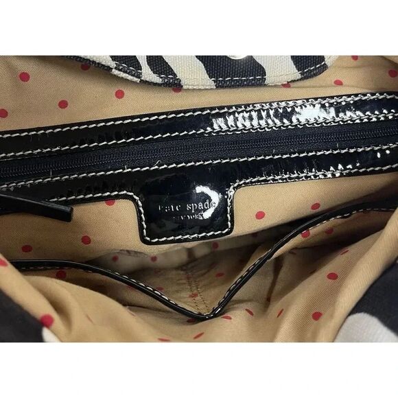 Kate Spade Y2K Zebra Print‎ Canvas Shoulder Bag - Picture 10 of 10